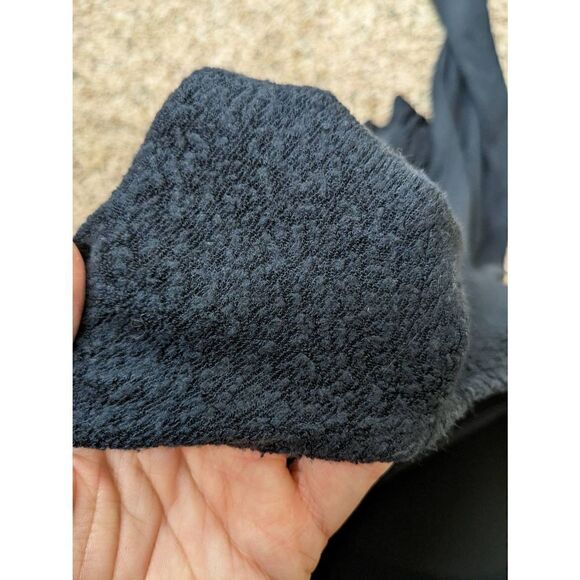 Anthropologie Black Fuzzy Comfy Low Back Sweater Medium - Picture 11 of 11